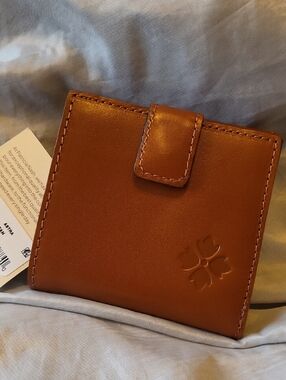 Patricia Nash Astra Heritage Tan Leather Bi Fold Wallet Bnwt ML